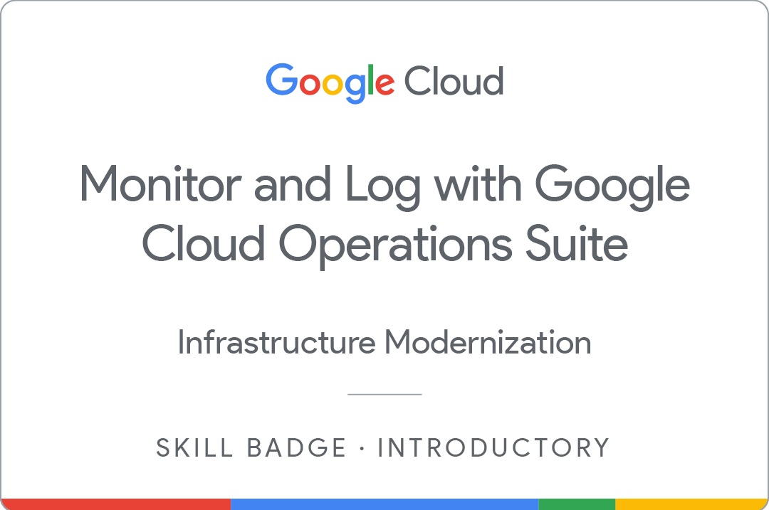 Badge of Monitor and Log with Google Cloud Operations Suite