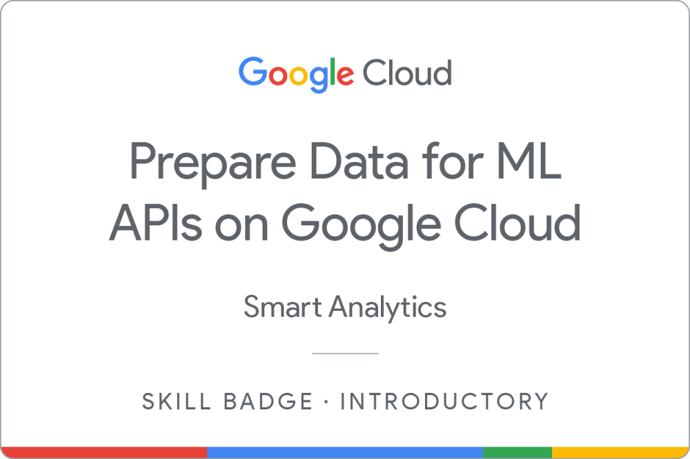 Badge of Prepare Data for ML APIs on Google Cloud