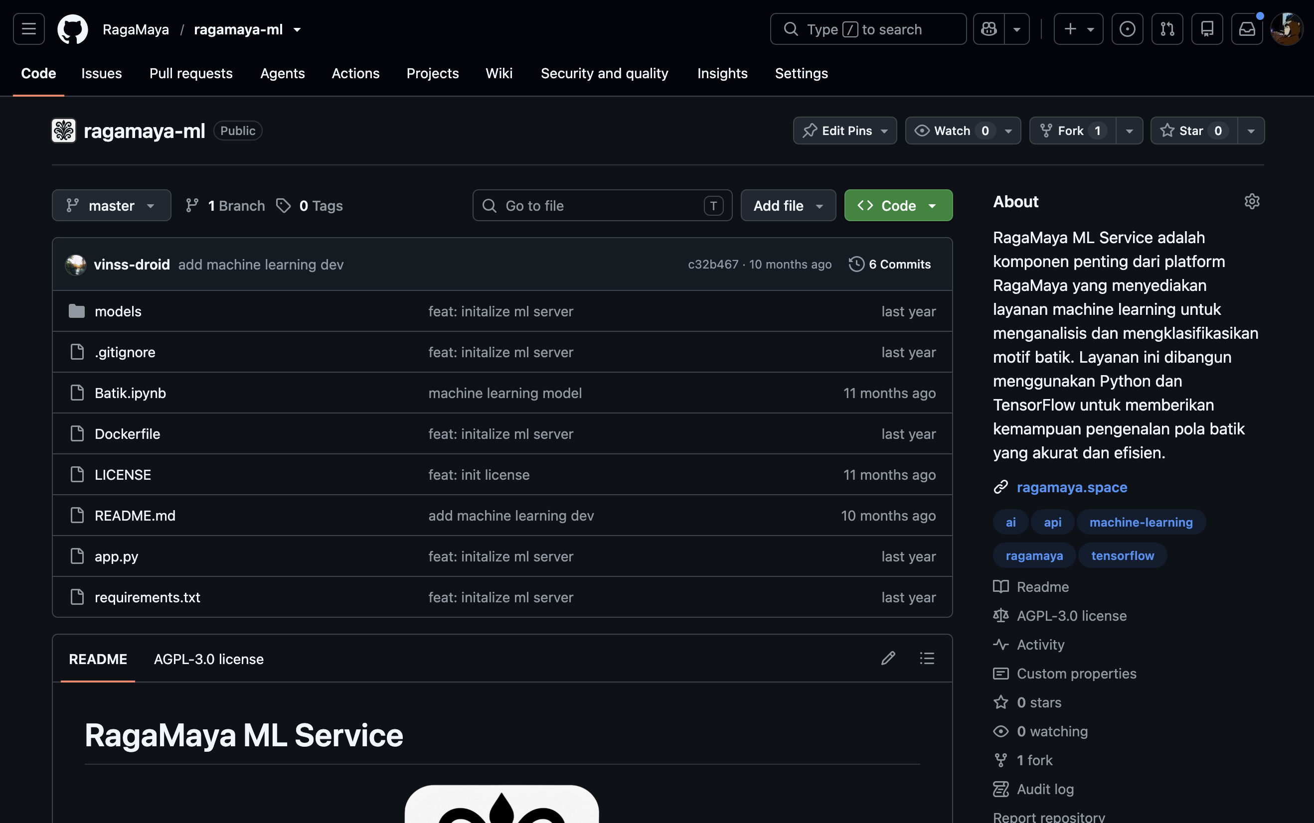 Thumbnail of RagaMaya ML Service